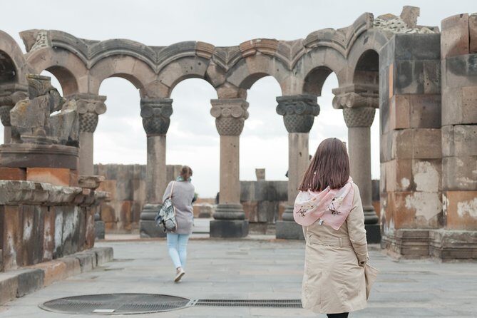 Private 8-9-hour Echmiadzin, Zvartnots, Garni and Geghard trip from Yerevan - Zvartnots Temple Ruins and Toros Toramanyan’s Reconstruction